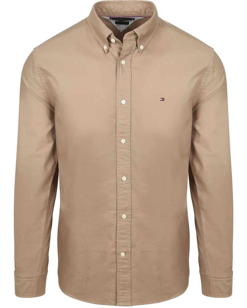 Tommy Hilfiger Oxford Hemd Camel Braun