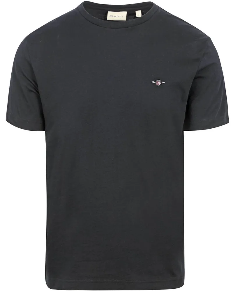 Gant T-shirt Shield Logo Schwarz Schwarz