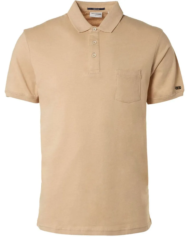 No Excess Polo Leinen Beige Beige