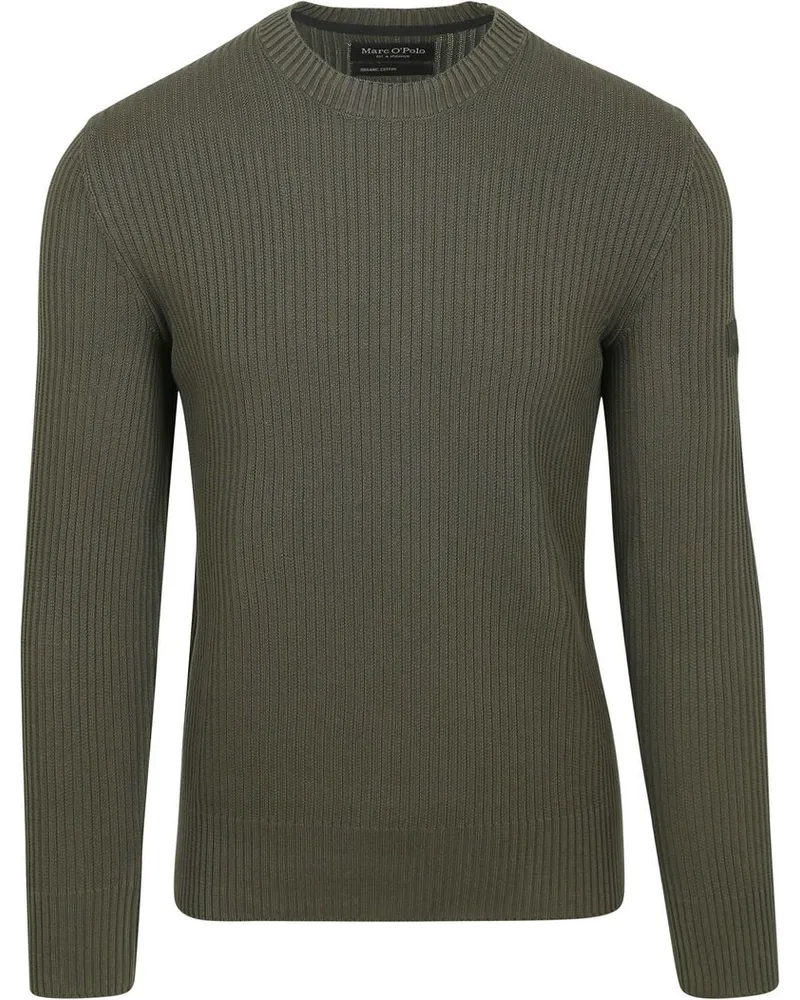 Marc O'Polo Pullover Ribbed Grün Grün