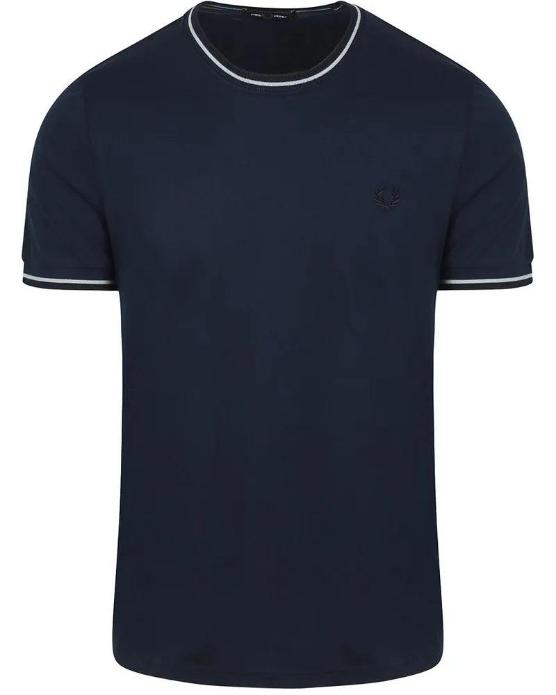 Fred Perry M1588 Twin Tipped T-Shirt Marine Blau