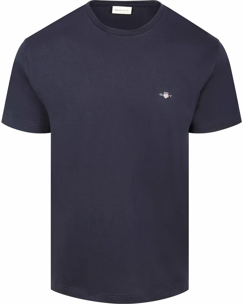 Gant T-Shirt Shield Small Logo Navy Dunkelblau