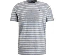 T-Shirt Streifen Grau Blau