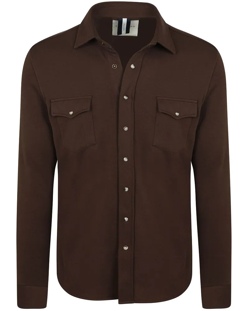 Profuomo Overshirt Western Dunkelbraun Braun