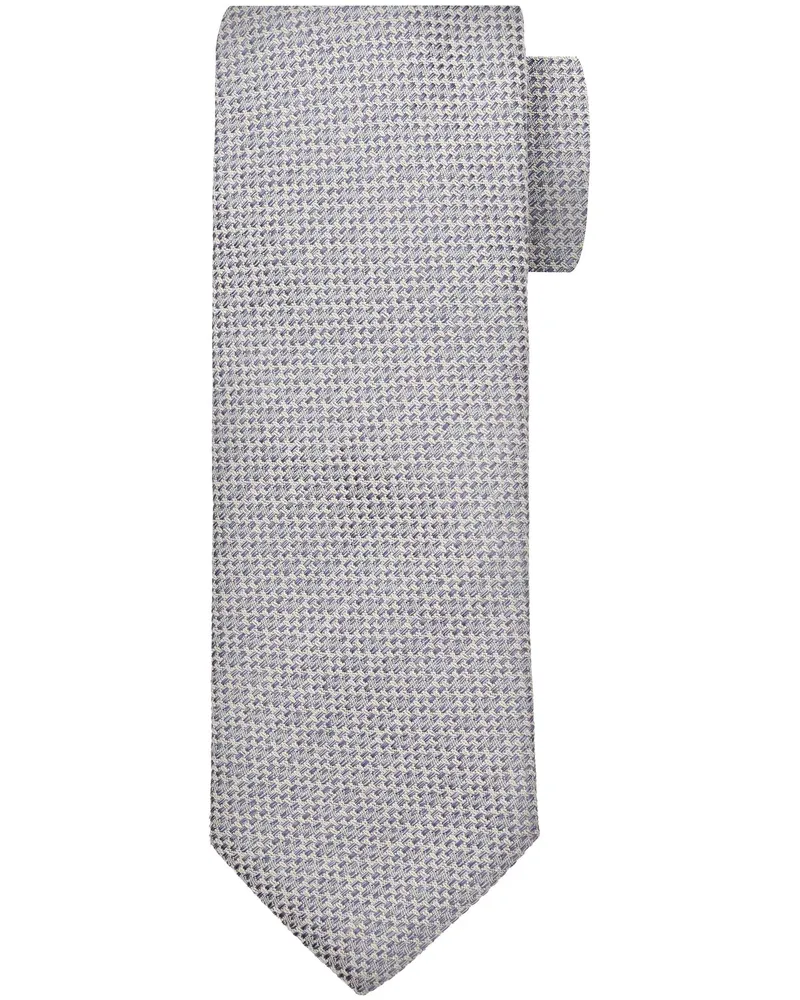Suitable Krawatte Leinen Struktur Blau Blau