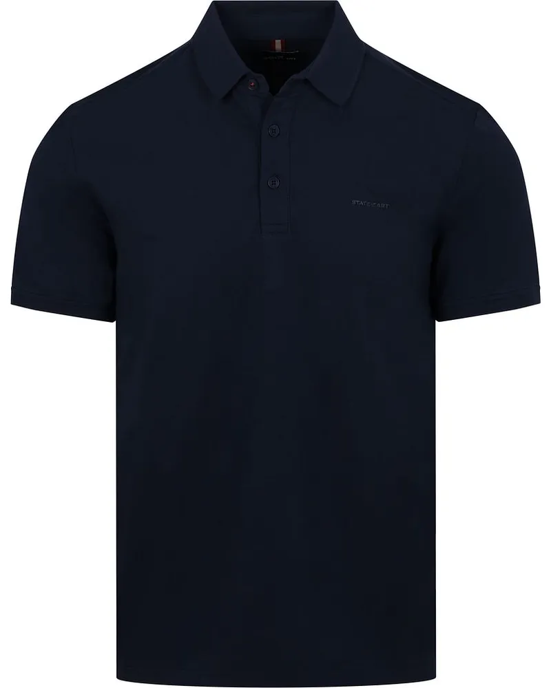 State of Art Poloshirt Piqué Navy Dunkelblau