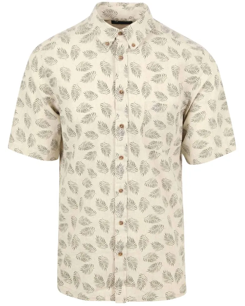 Suitable Short Sleeve Hemd Leinen Sheng Grün Grün