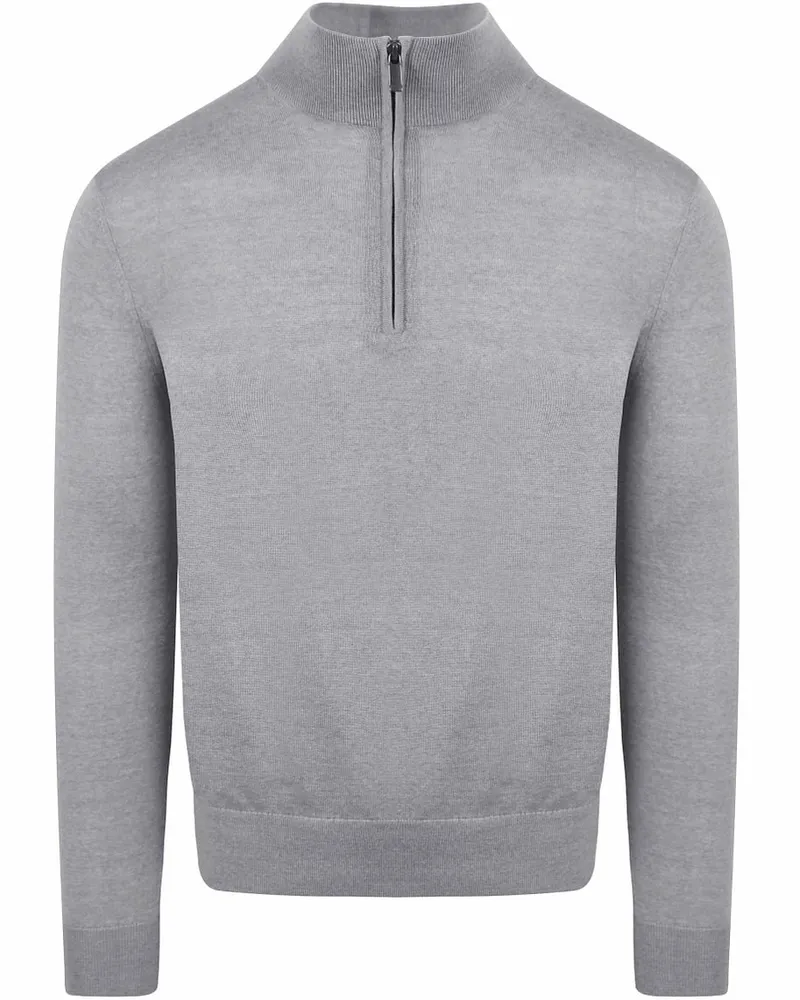 Suitable Merino Half Zip Pullover Grau Grau
