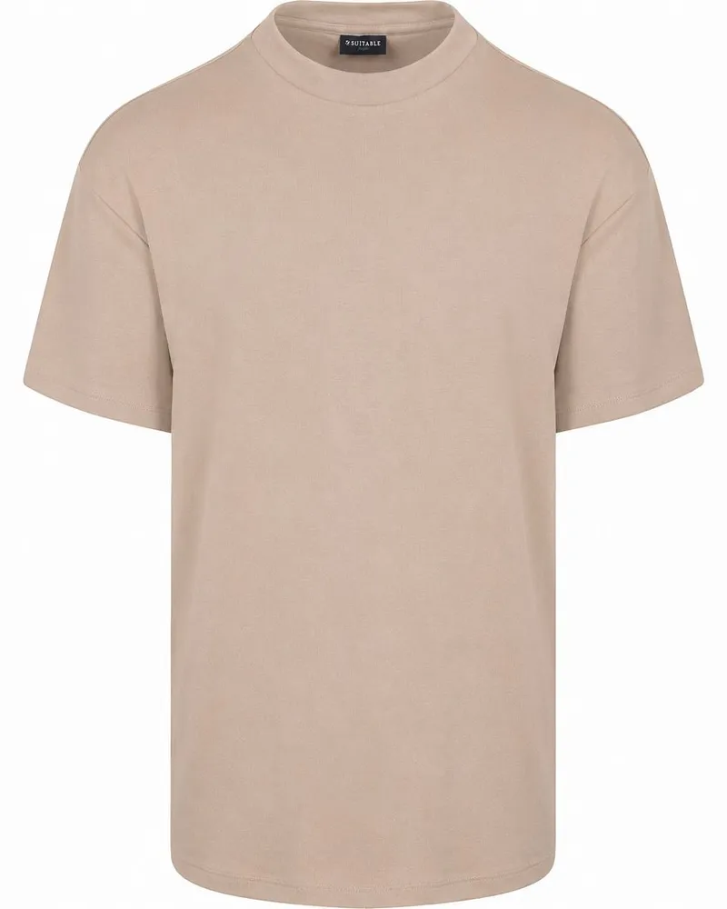 Suitable Rink T-Shirt Heavy Jersey Taupe Beige