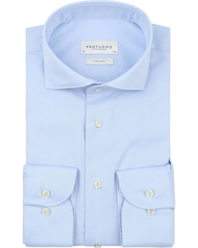 Profuomo Twill Hemd Hellblau Hellblau