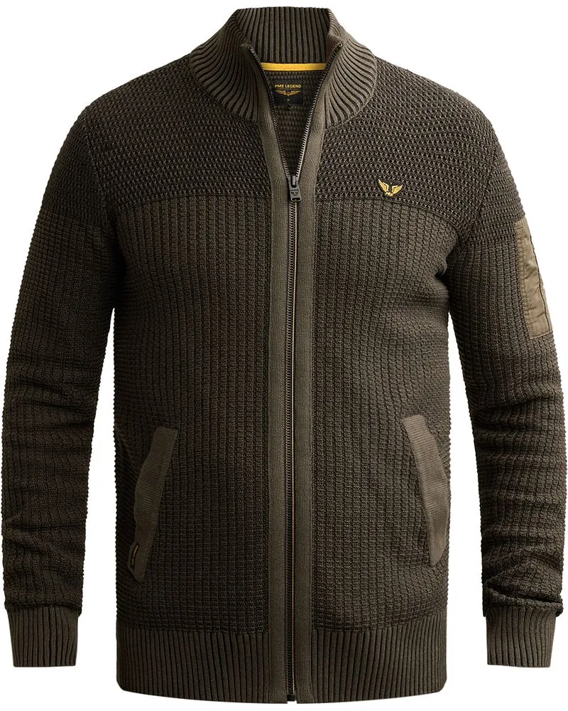 PME Legend Strickjacke Multistructure Beluga Grün Grün