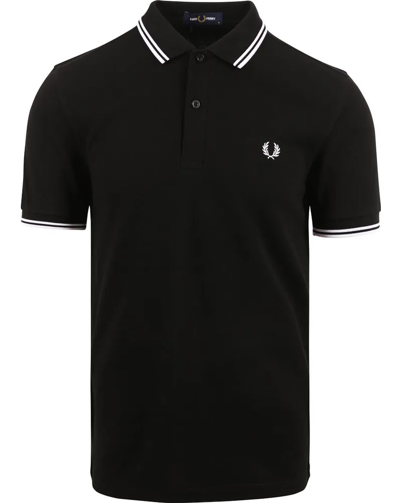 Fred Perry Polo Twin Tipped M3600 schwarz W54 Schwarz