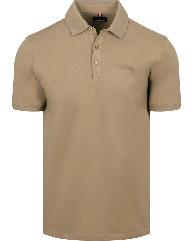 State of Art Poloshirt Piqué Beige Taupe