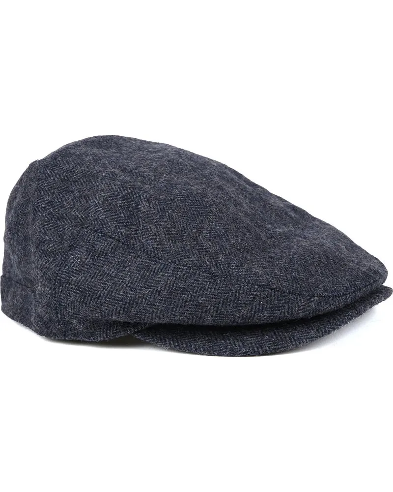 Barbour Barlow Baskenmütze Herringbone Dunkelblau Blau