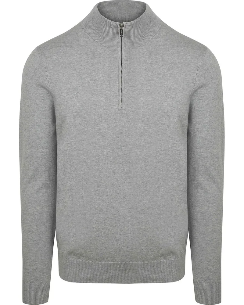 Profuomo Half Zip Pullover Luxury Grau Grau