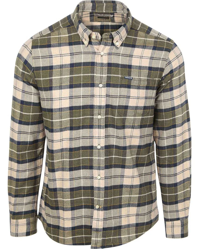 Barbour Kyeloch Hemd Karo Oliv Beige