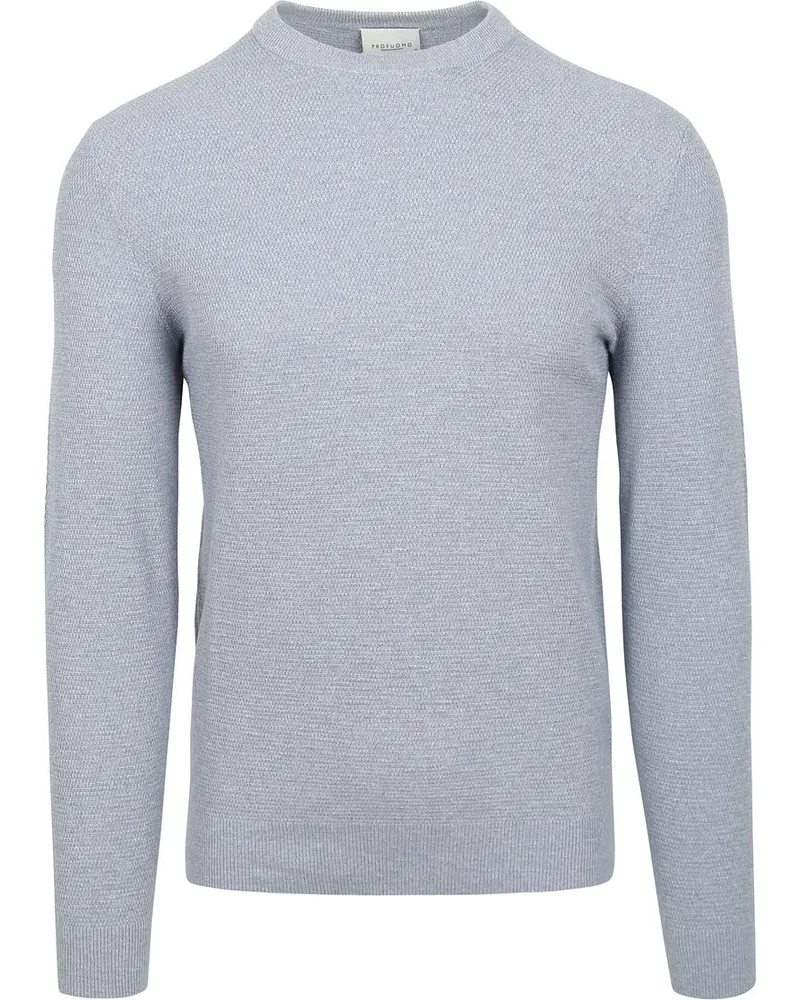Profuomo O-Neck Pullover Hellblau Hellblau