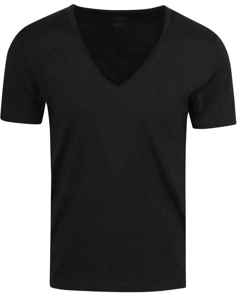 Mey Dry Cotton V-Ausschnitt T-Shirt Schwarz Schwarz