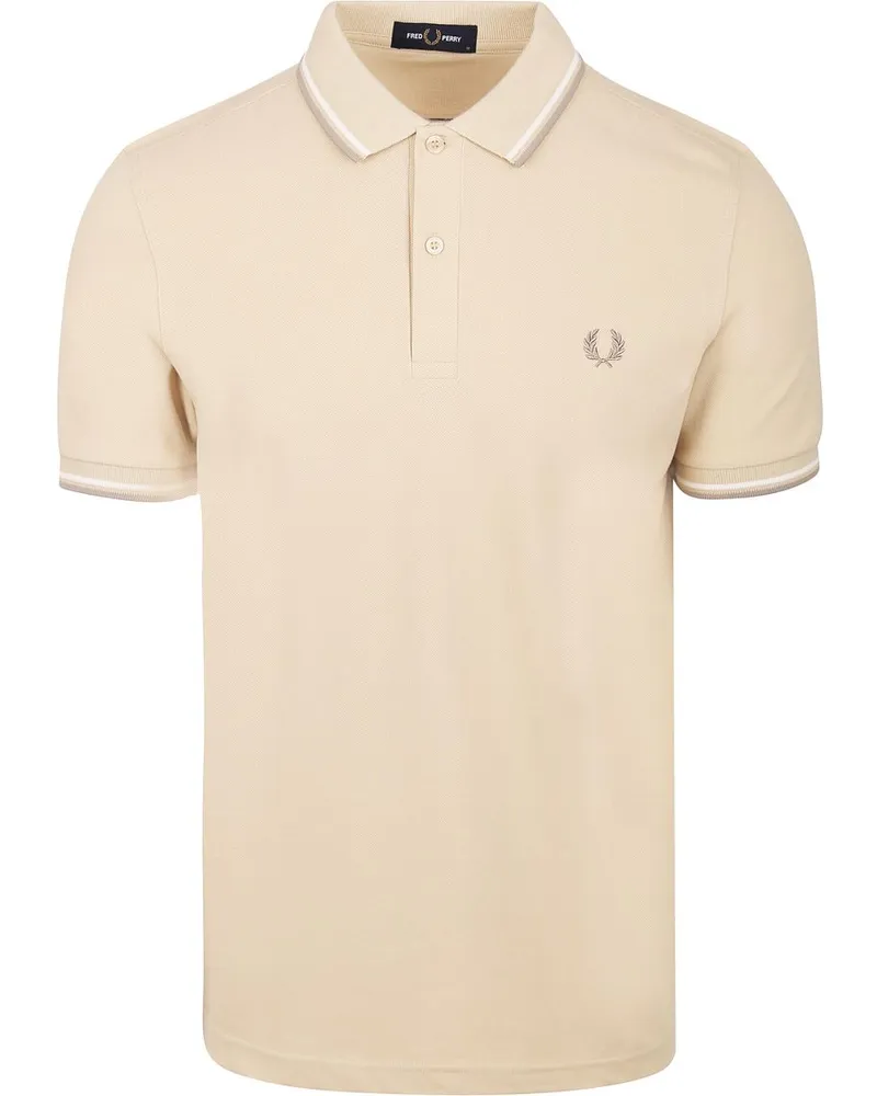 Fred Perry Polo Twin Tipped M3600 Ecru Wollweiß