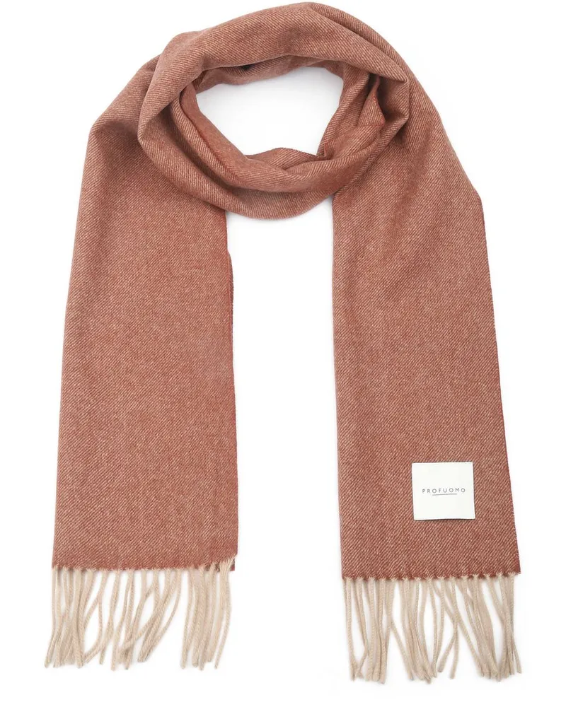Profuomo Schal Lammwolle Rust Multicolour