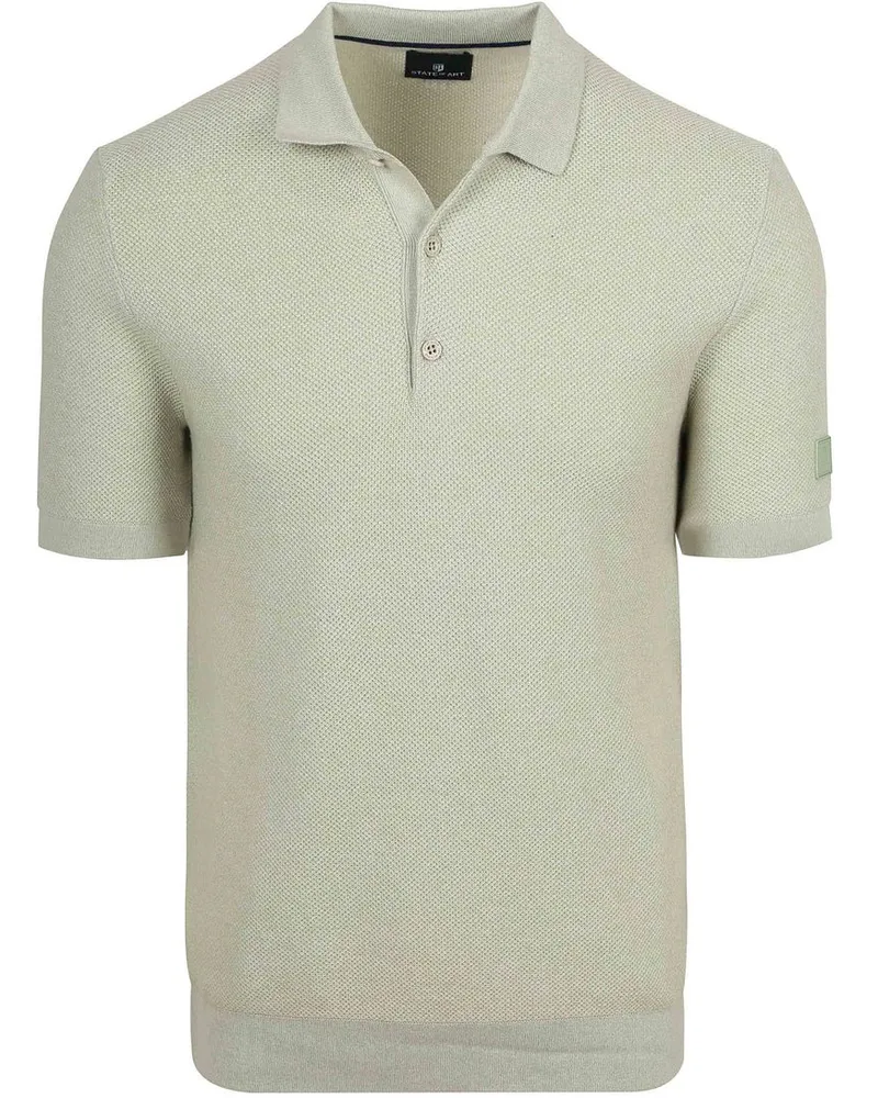 State of Art Strickpolo Grün Grün