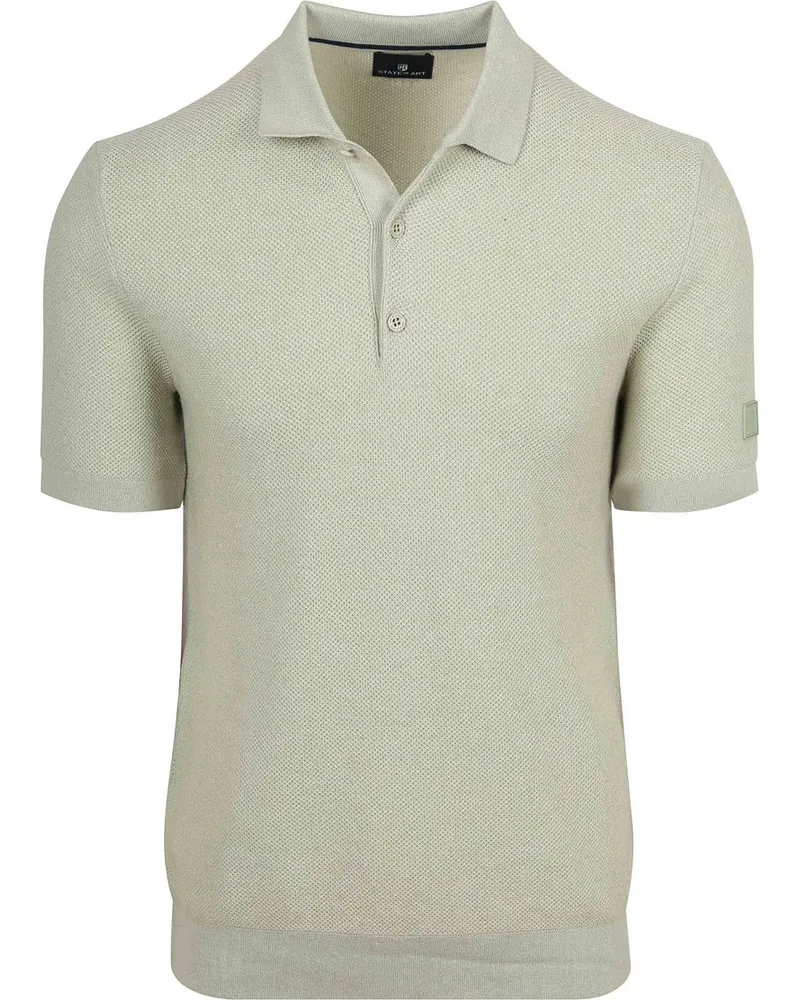 State of Art Strickpolo Grün Grün