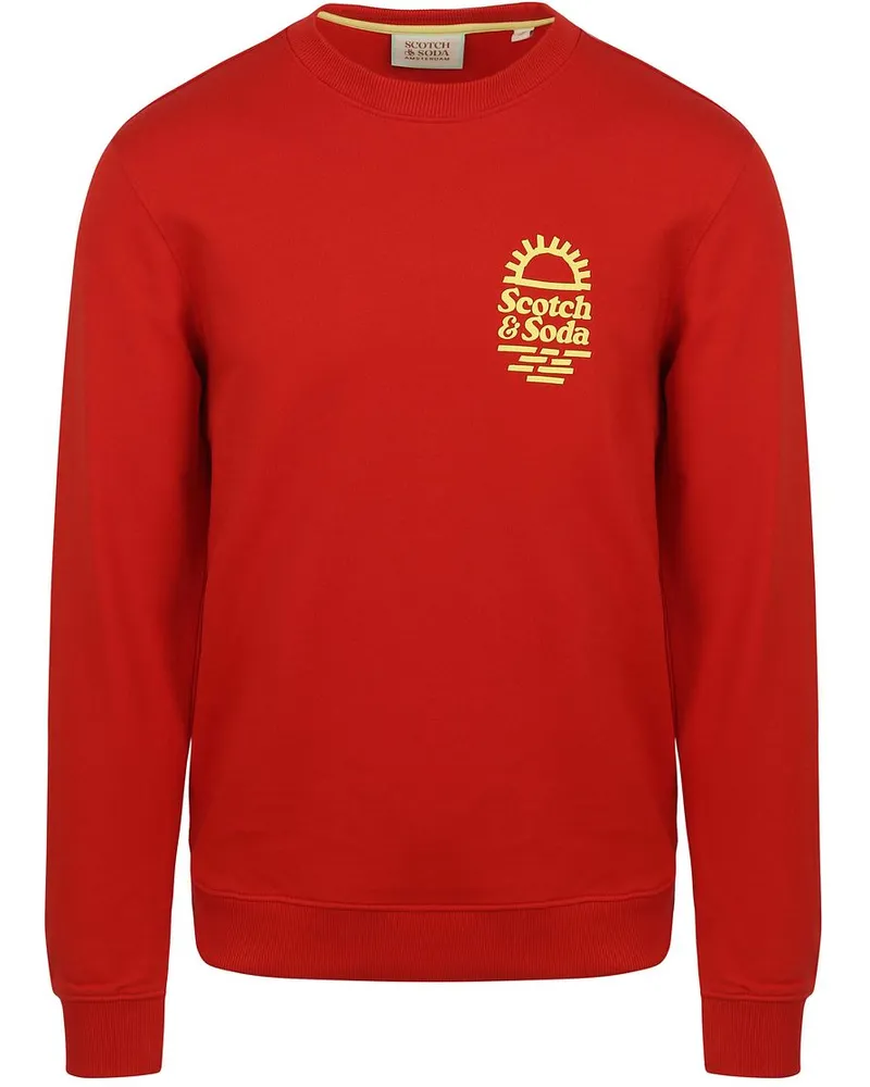 Scotch&Soda Pullover Druck Rot Rot