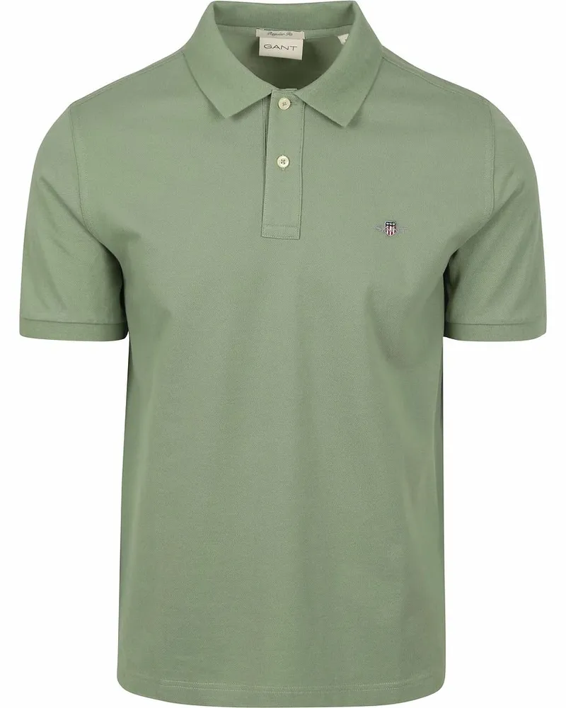 Gant Shield Piqué Poloshirt Grün Grün