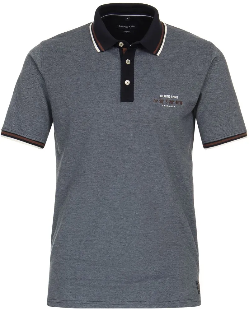 CasaModa Poloshirt Logo Navy Dunkelblau