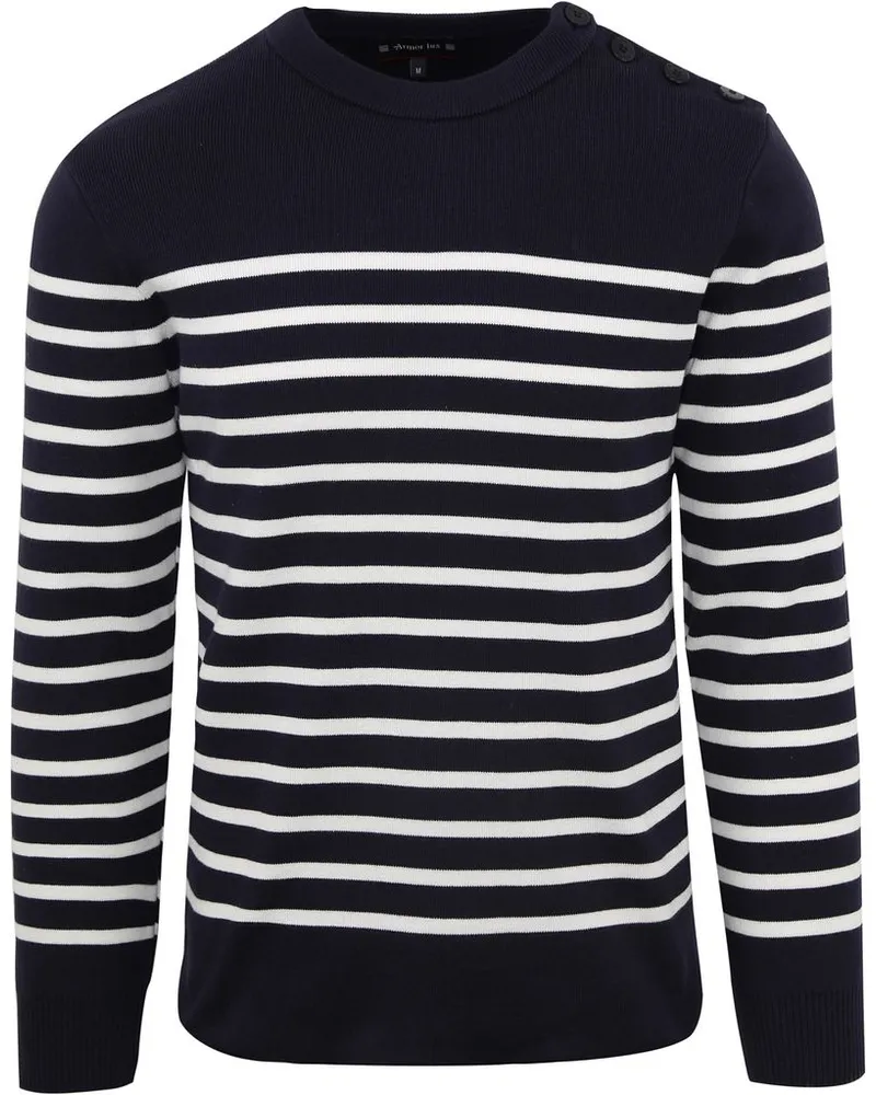 Armor-Lux Groix Pullover Streifen Navy Dunkelblau