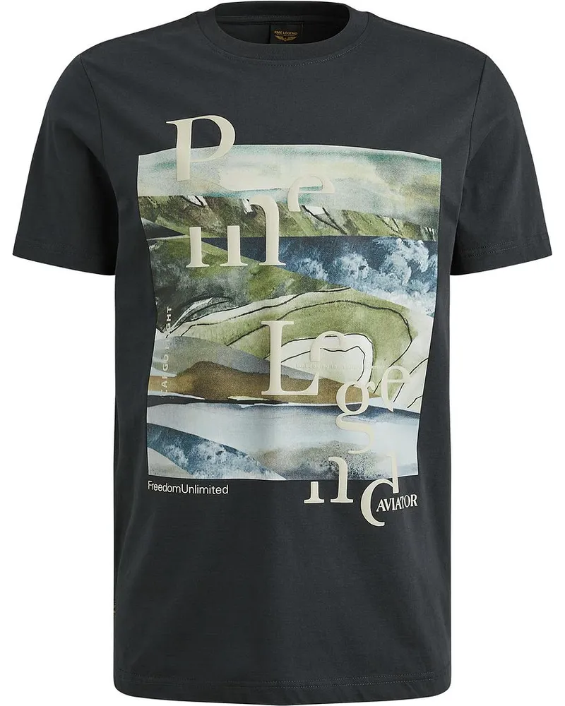 PME Legend Jersey Artwork T-Shirt Navy Dunkelblau