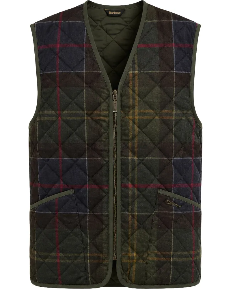 Barbour Icons Zip-In Quilted Liner Classic Tartan Grün