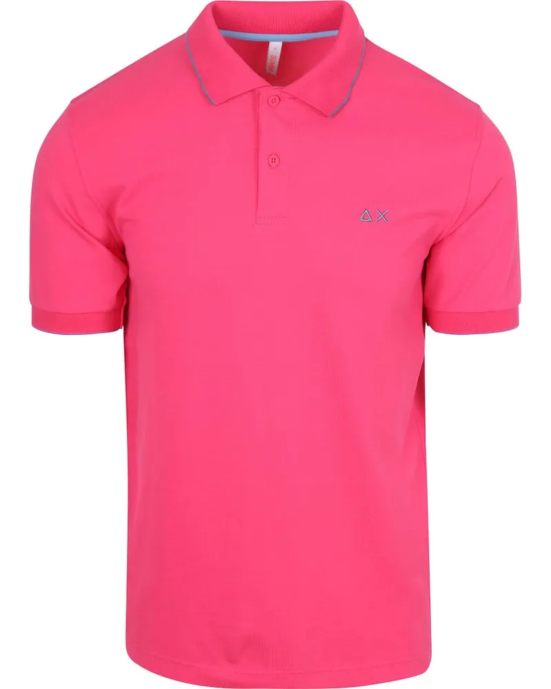 Sun68 Poloshirt Small Stripe Collar Hellrosa Pink