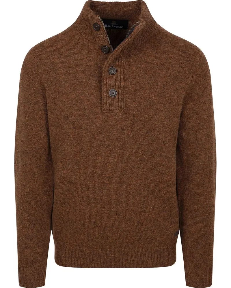 Barbour Mocker Pullover Wolle Braun Braun