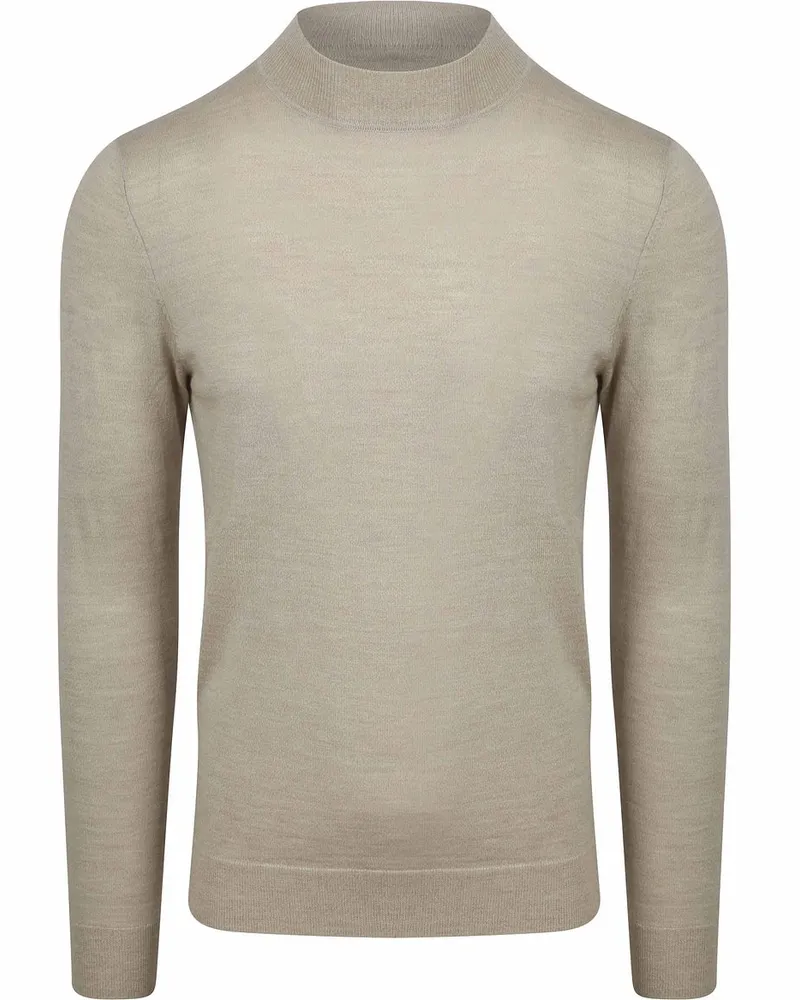 Profuomo Turtleneck Merino Pullover Ecru Beige