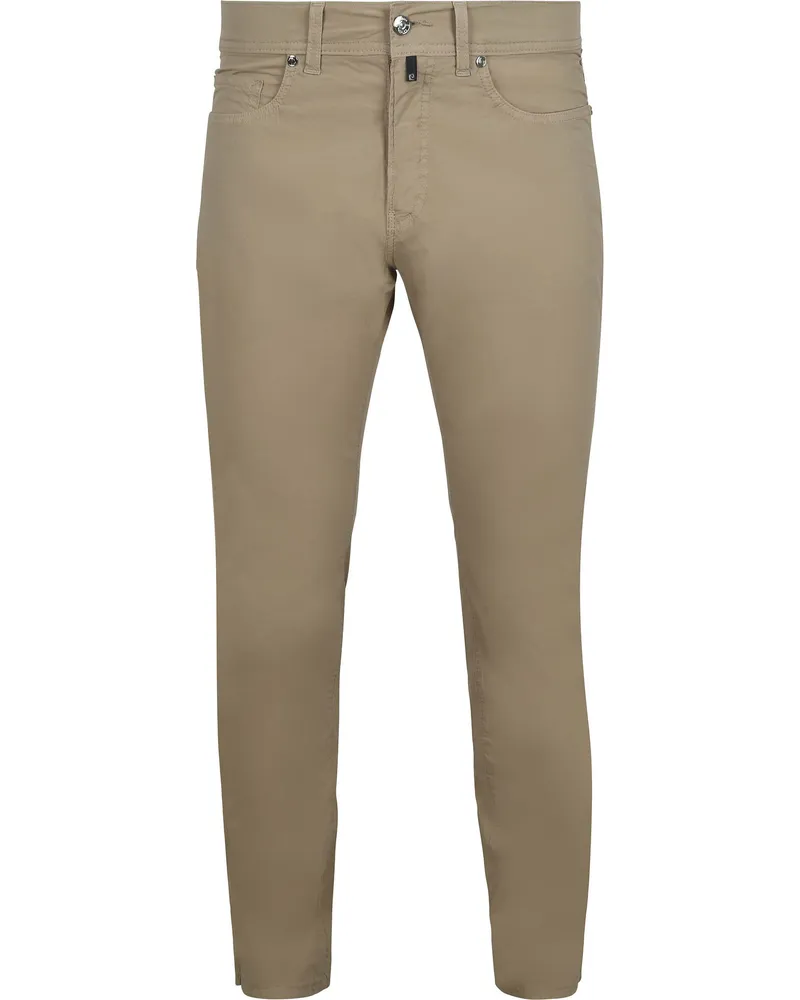 Pierre Cardin Trousers Lyon Tapered Beige Wollweiß