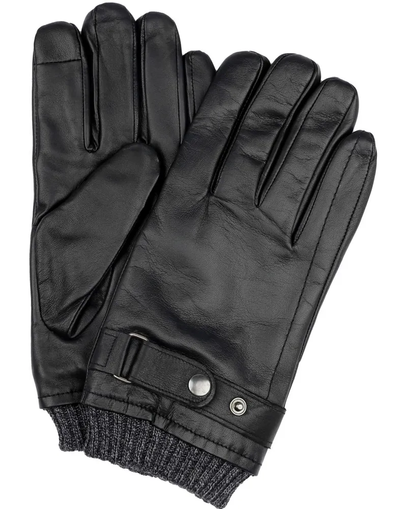 Suitable Handschuh Leder Schwarz Schwarz