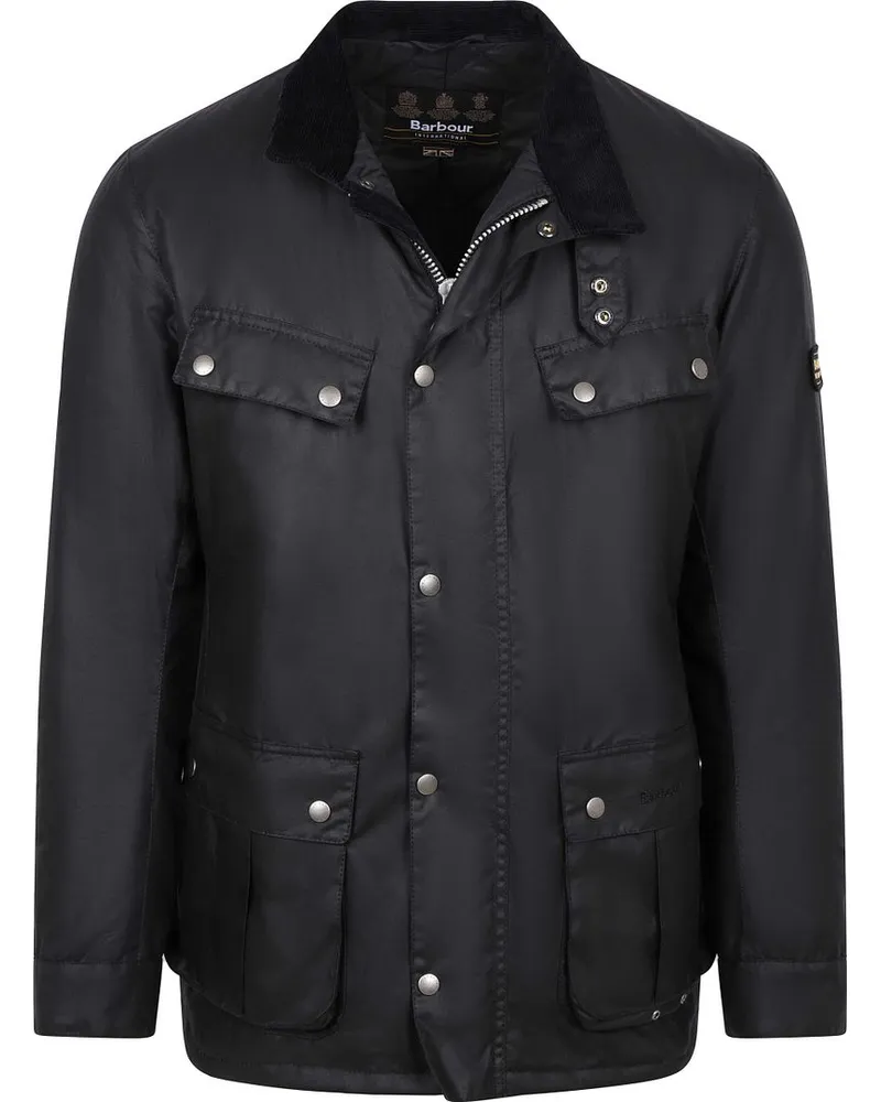 Barbour International Duke Wachsjacke Schwarz Schwarz