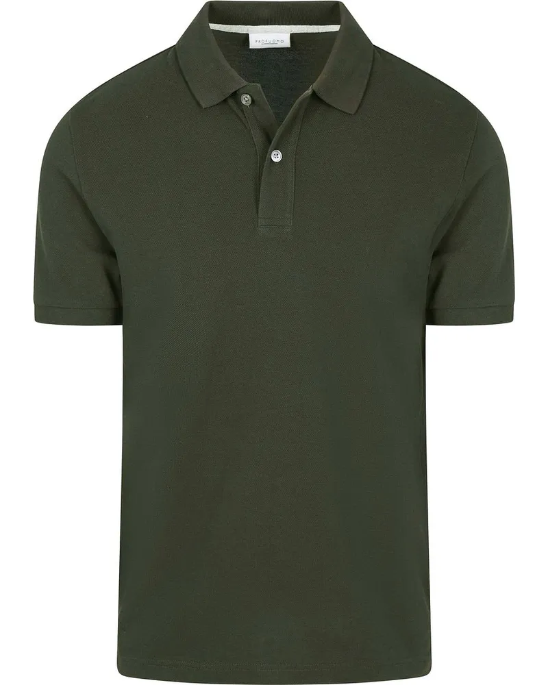 Profuomo Piqué Poloshirt Army Dunkelgrün