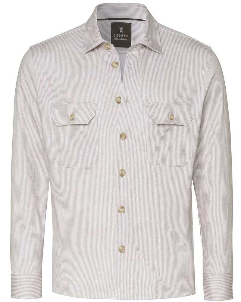 DESOTO Hemdjacke Cord Optics Sand Beige