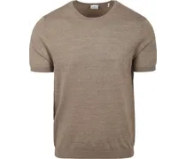 Knitted T-Shirt Melange Taupe