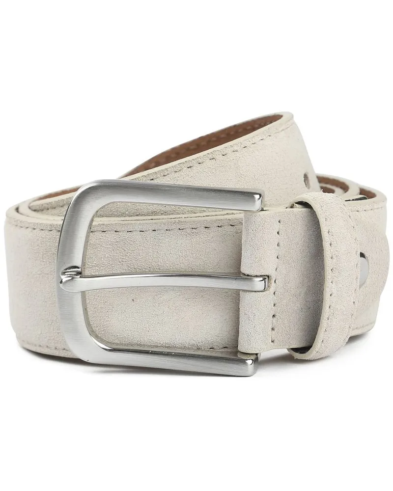 Suitable Ledergürtel Wildleder Weiß Weiß