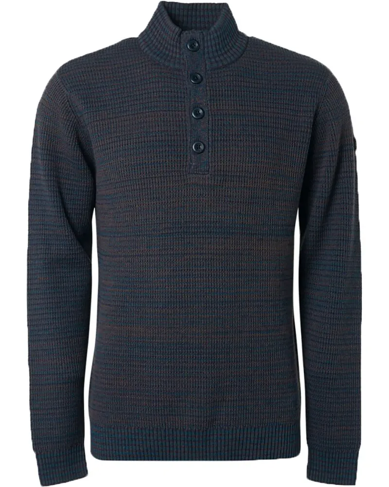 No Excess Mocker Pullover Navy Melange Dunkelblau