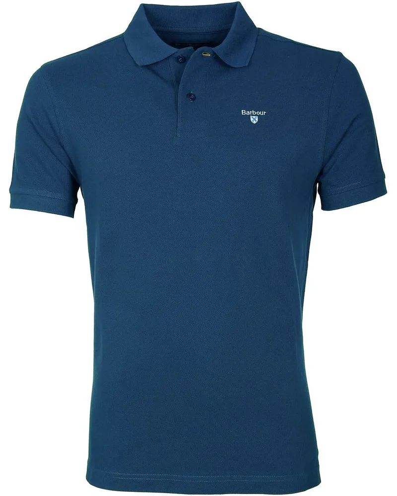 Barbour Poloshirt Uni Blau Dunkelblau