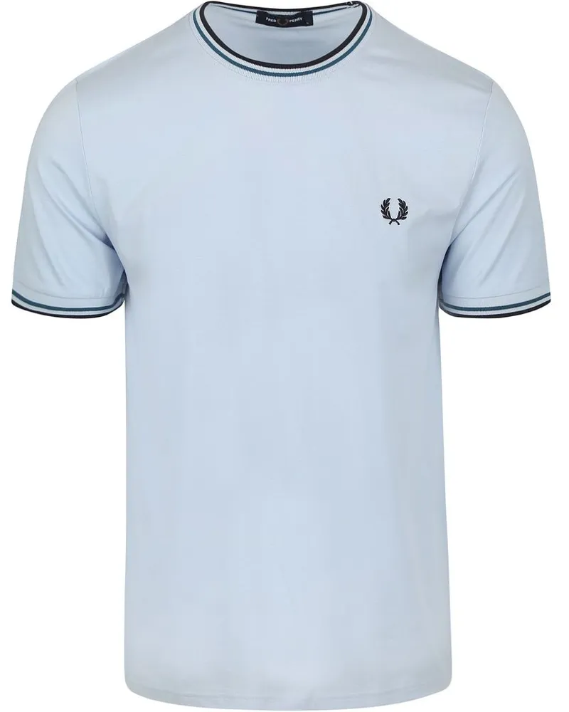 Fred Perry M1588 Twin Tipped T-Shirt Hellblau Hellblau