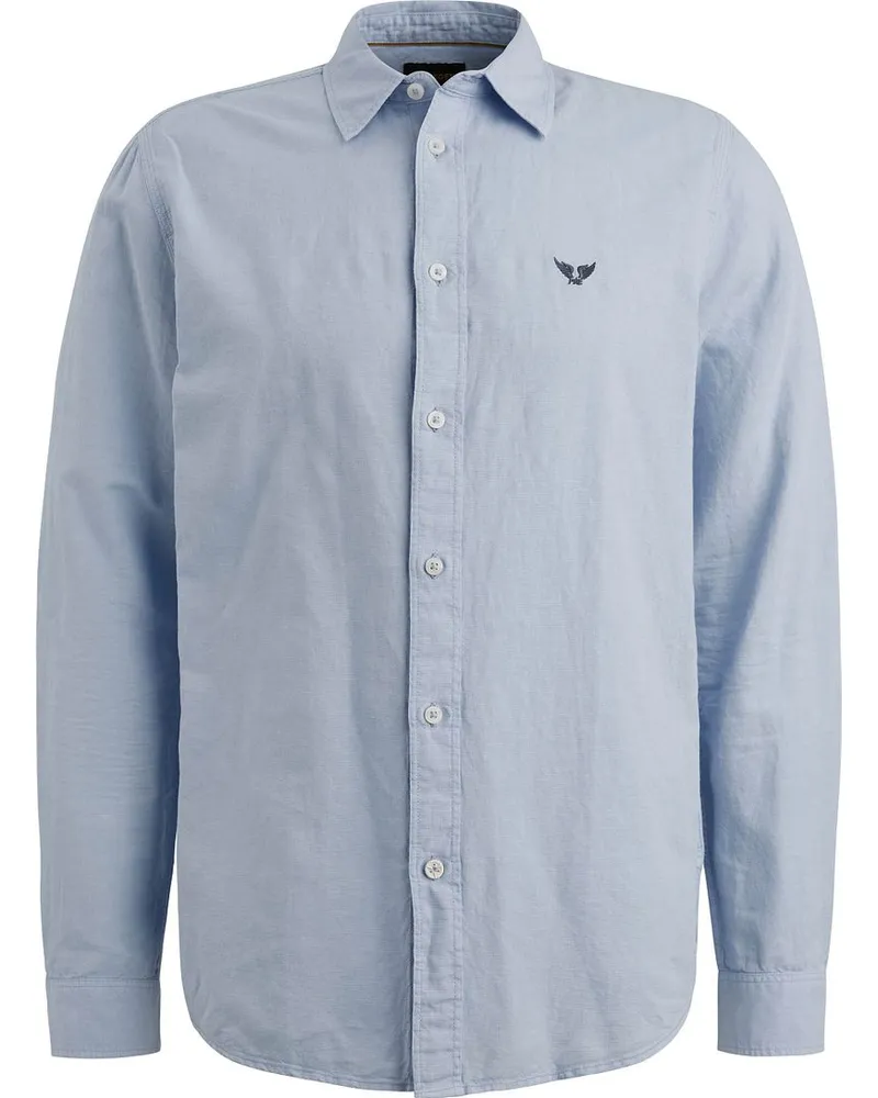 PME Legend Leinen Blend Hemd Hellblau Hellblau
