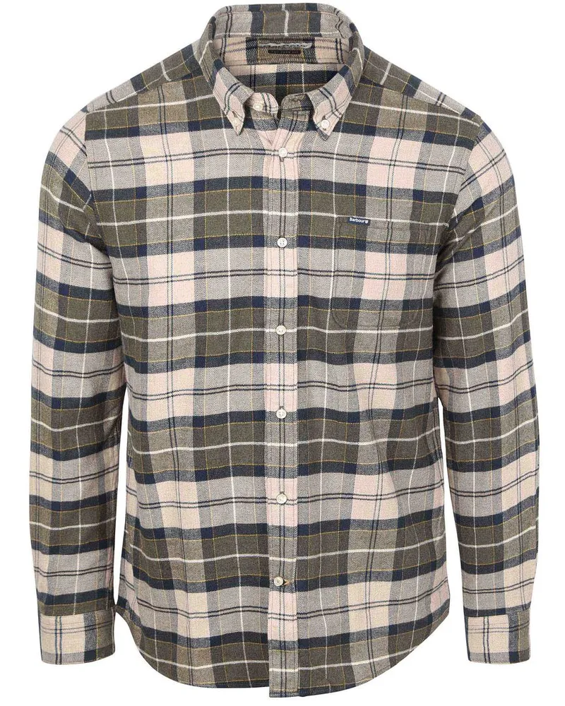 Barbour Kyeloch Hemd Karo Oliv Beige