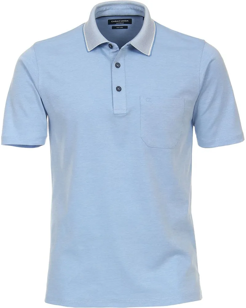 CasaModa Poloshirt Dunkelblau Design Blau