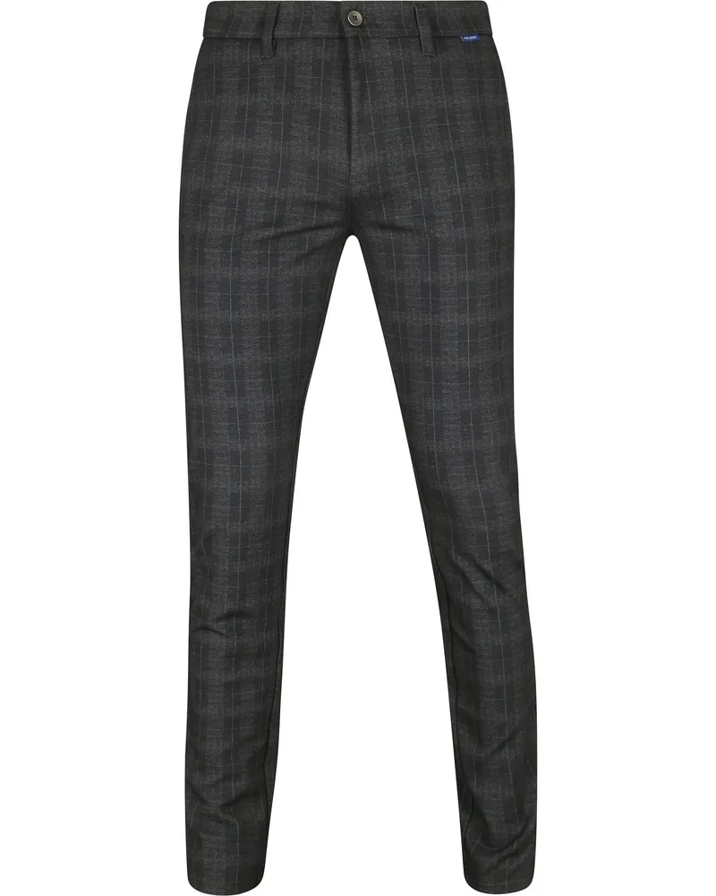 MAC Jeans Chino Griffin Karos Anthrazit Grau
