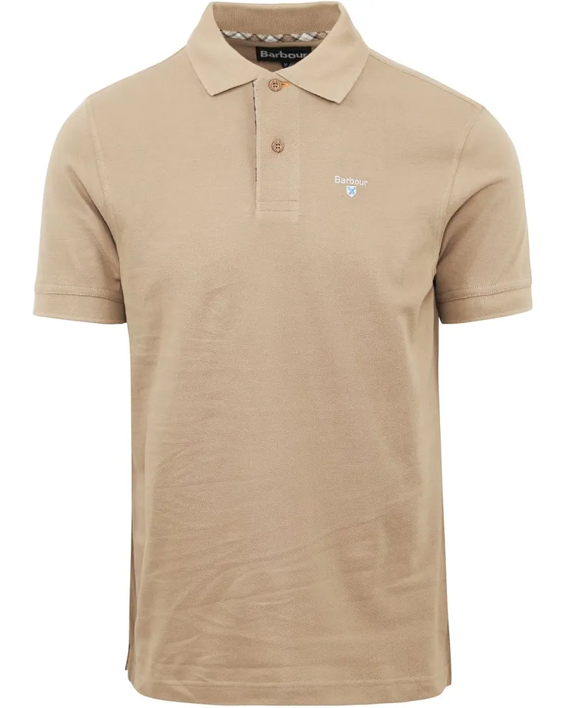 Barbour Tartan Pique Poloshirt Beige Beige